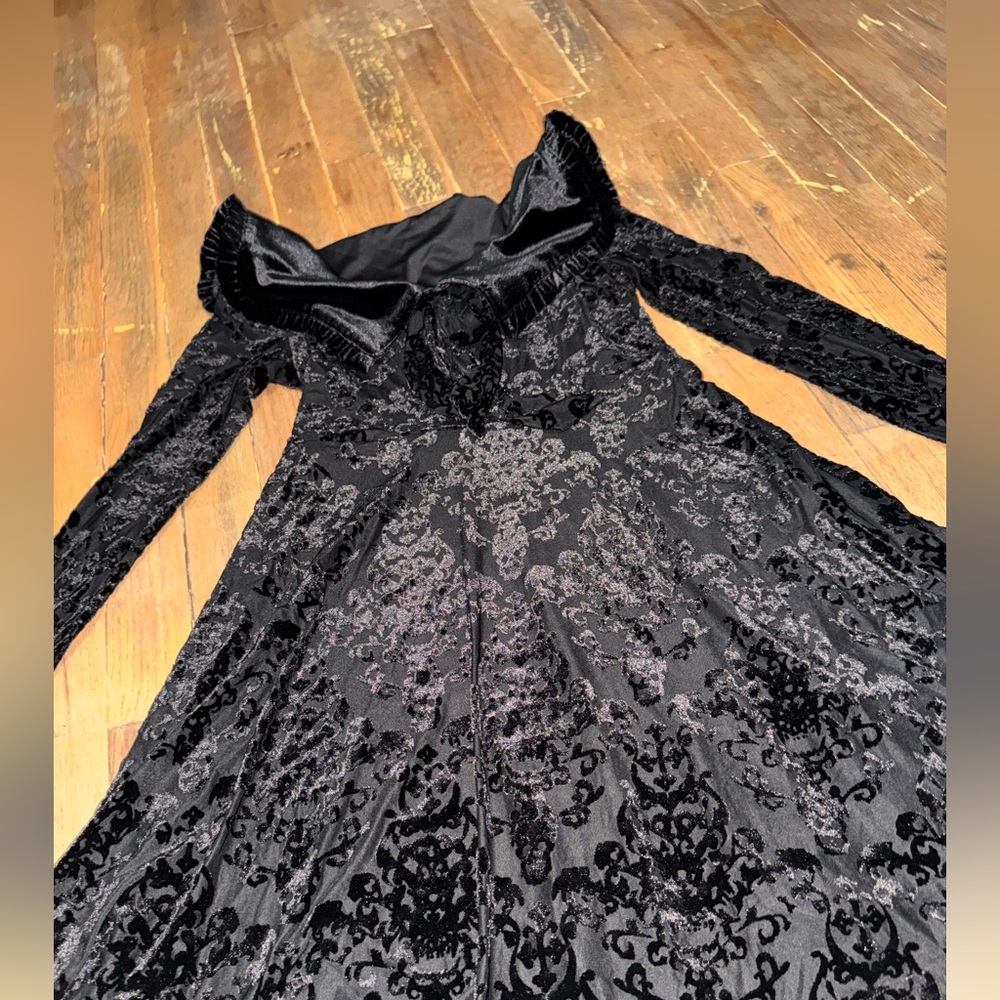 Gothic Emo Killstar Angelique Damask Velvet Dress XS